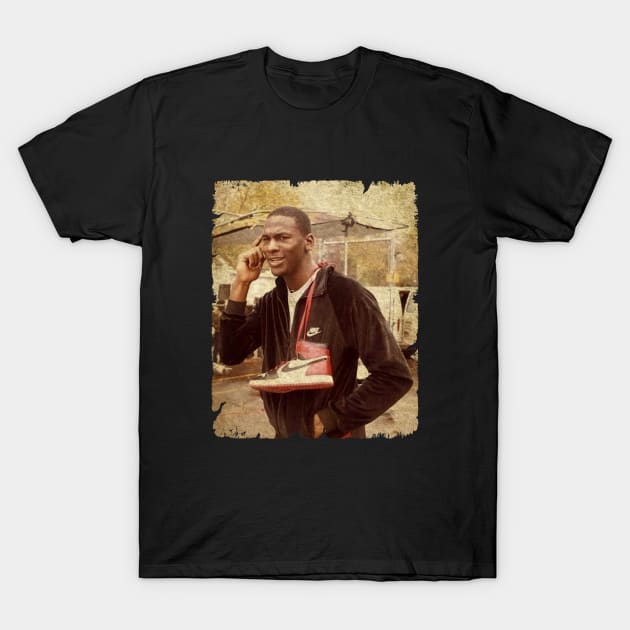 Michael Jordan with Air Jordan T-Shirt by MJ23STORE